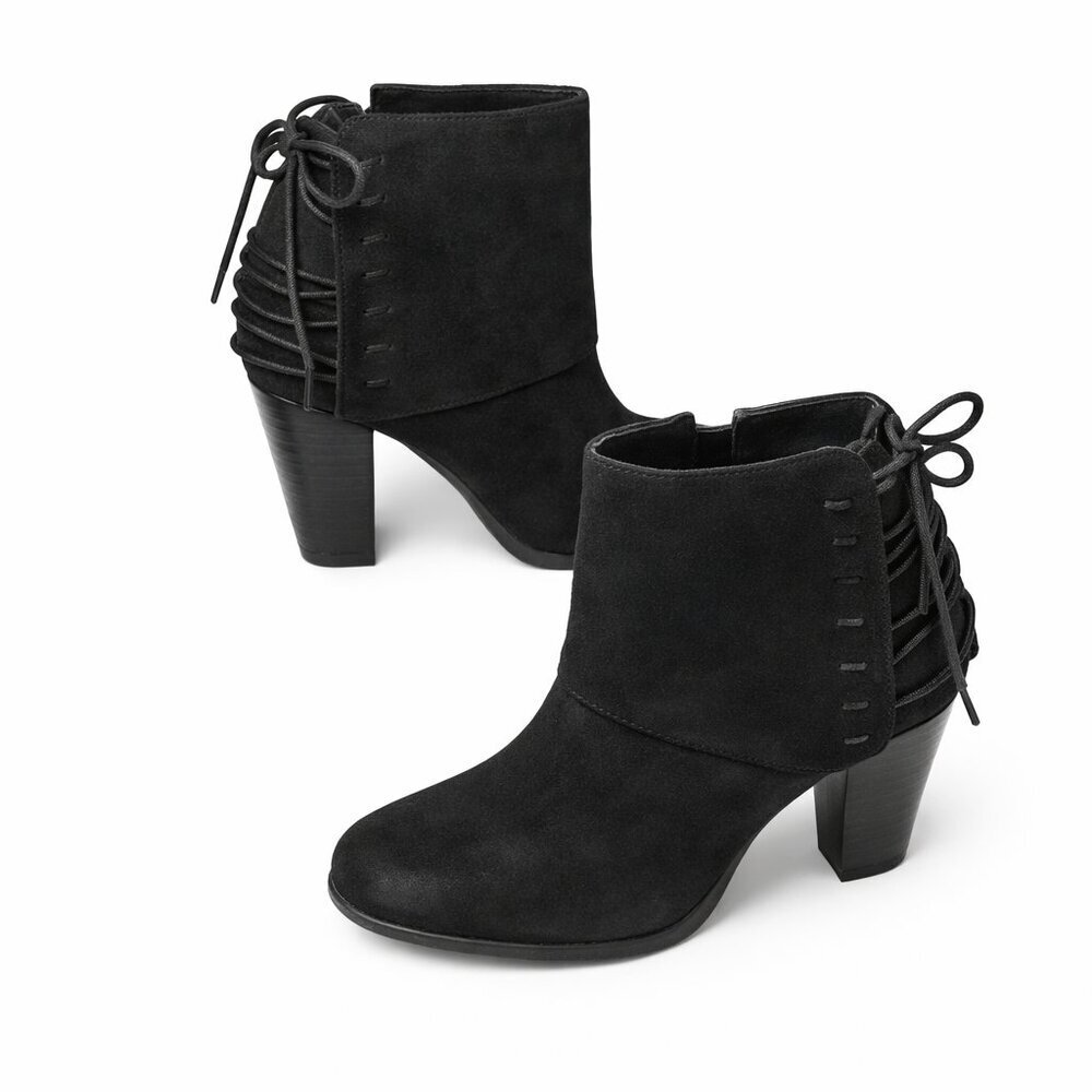NATURE BREEZE Black Heels Shoes Ankle Booties Size 6